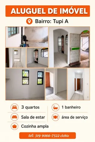 Térrea para aluguel possui 85 metros quadrados com 3 quartos em Tupi A - Belo Horizonte - 
