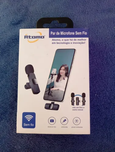 Par de microfone lapela sem fio - preto