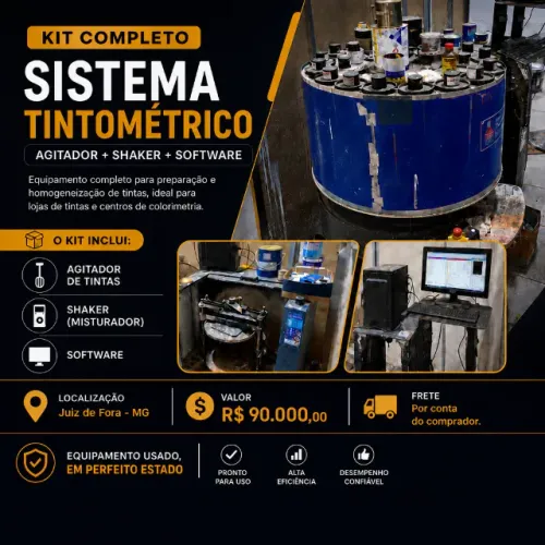  Kit Completo Sistema Tintométrico