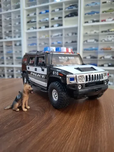 Miniatura Police Jada 1/24 Hummer 2002 Police k9