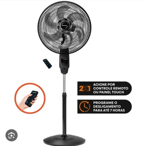 Ventilador Malory 40cm - Super Potente - com controle remoto, (novo/lacrado na caixa).).