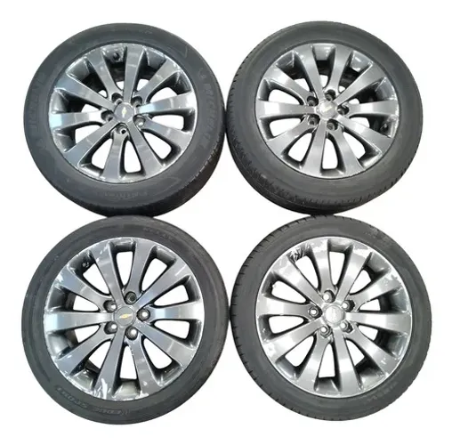Jogo Roda Aro 17 Chevrolet Cruze Ltz 2012 2013 5x105 Preto