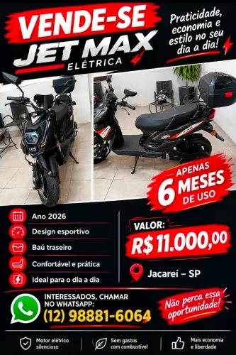 Scooter elétrica jet max 