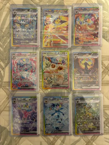 Carta Pokémon todas as Eeveelutions SAR