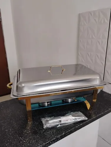 Vendo Réchaud retangular inox de 12 litros 2 cubas grande banho Maria 