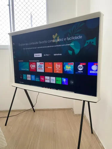 Smart TV 55" QLED 4K The Serif 55LS01B branca