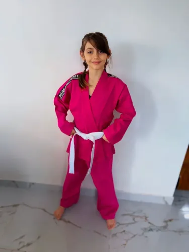 Kimono Infantil Reforçado Judô/Jiu-jitsu Rosa