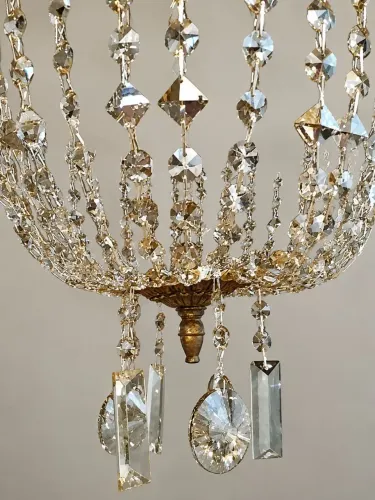 Lustre de Bronze cristais âmbar