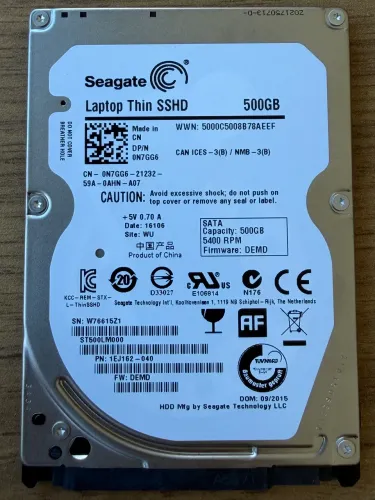 HD Híbrido SSHD 500GB Seagate para Notebook (2.5" SATA)
