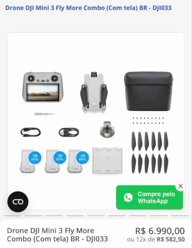 Drone DJI Mini 3 Combo Fly More