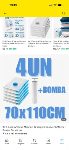 Saco a vácuo 
