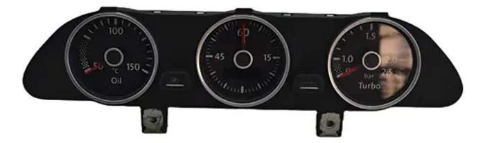Relogio Manometro Pressão Temperatura Vw Fusca Tsi Original Preto