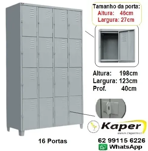 Guarda volumes 16 portas aço ( Produto novo )