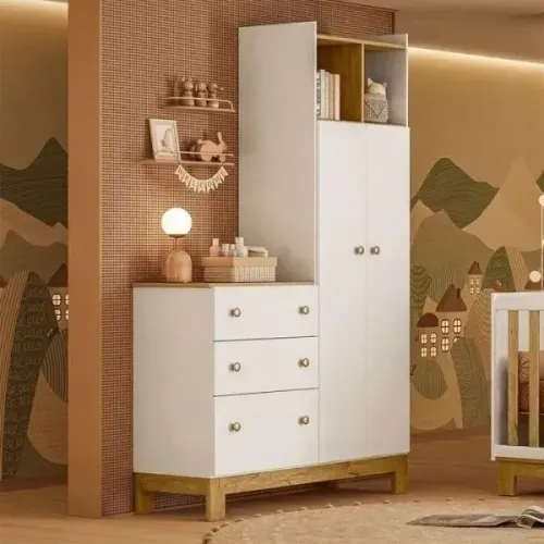 GUARDA ROUPA COM COMODA INFANTIL