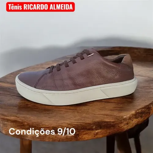 tênis RICARDO ALMEIDA  casual em couro 41  original seminovo 