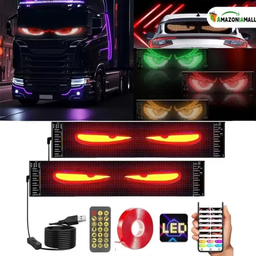 Kit led 2 olhos caminhão carro letreiro paredão