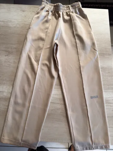 calça alfaiataria shui cor bege tamanho pp