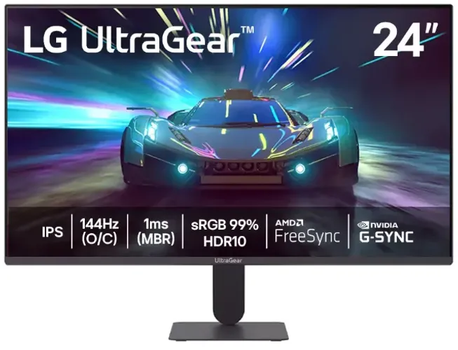 LG UltraGear Monitor Gamer 24" IPS 144Hz (O/C) 1ms (MBR) Full HD (1920x1080) HDR10 NVIDIA