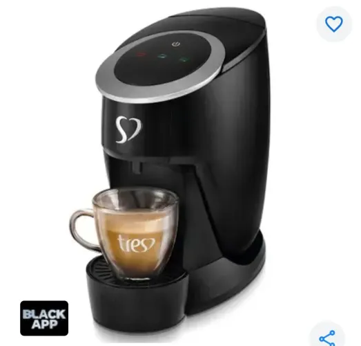 Cafeteira Espresso Touch Preta Automática - TRES 3 Corações