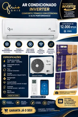 Ar condicionado 12000BTUs