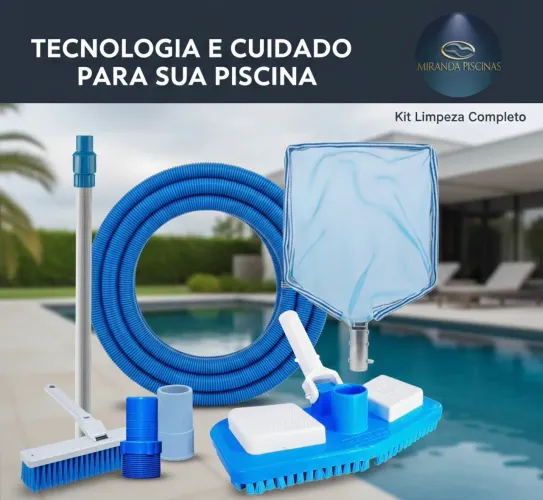 Kit aspiração limpeza de piscina