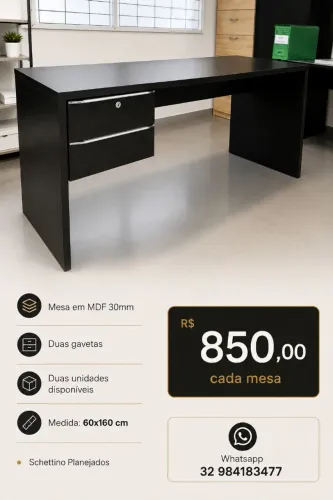 Mesa preta 30mm (feita pela Schettino)