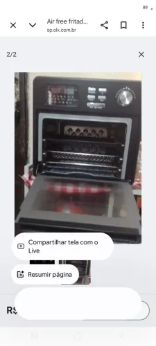 Forno elétrico e cafeteira