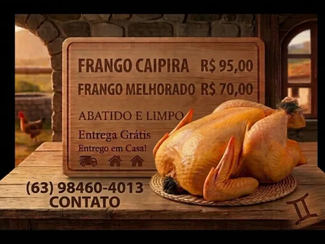 Frango Caipira e melhorado