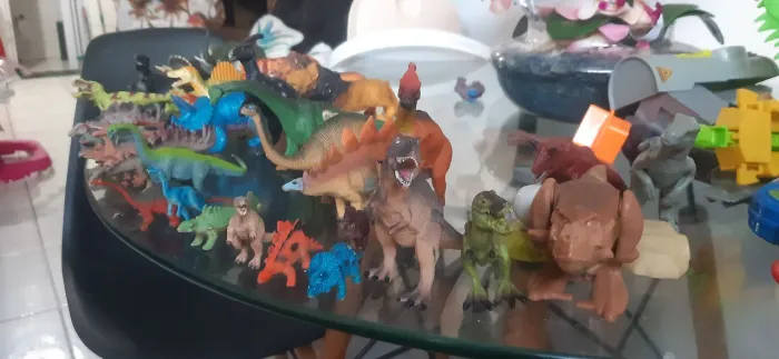 Dinossauros grandes e pequenas 31 uni + 5 safari 
