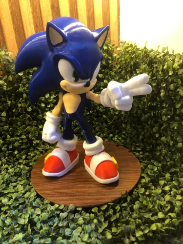 Estátua personagem Sonic 30cm