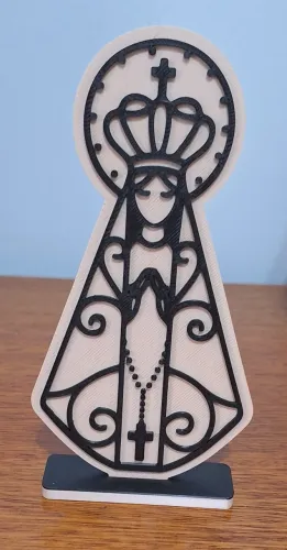 Nossa Senhora enfeite em impressão 3 d