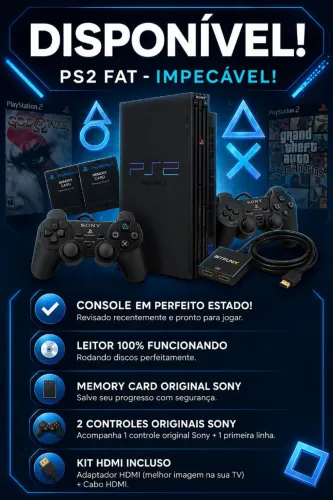 PS2 FAT Impecável (Raridade)
