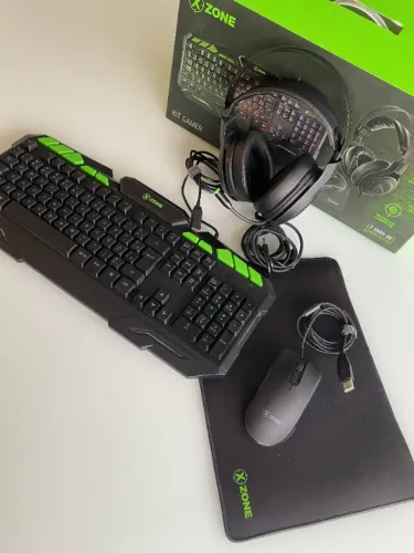 Kit Gamer Completo Novo! - cadeira, teclado, headset, mouse e mouse pad - X Zone