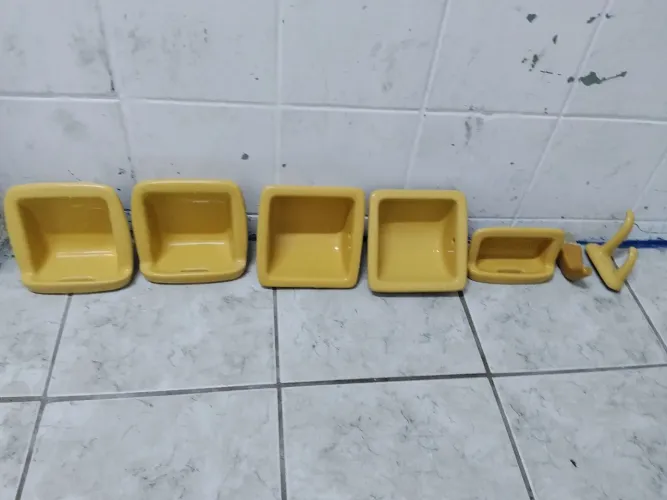 Kit banheiro de louça embutir