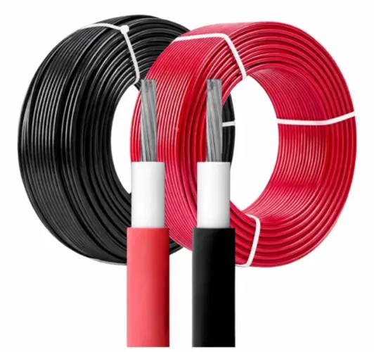 Cabo Solar Fotovoltaico 6mm - 50m Preto + 50m Vermelho (100m Total)