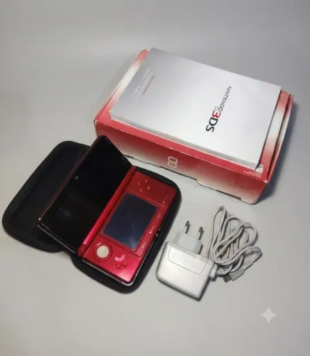 NINTENDO 3DS DESBLOQUEADO 32GB, CAIXA E ACESSÓRIOS