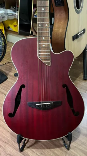 Violão Hofma HMF 240 RED Eletroacústico Aço Mini Jumbo