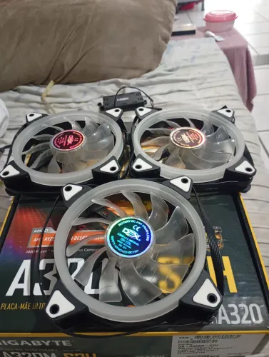 Kit Gamer DEX RGB Completo - 3 Coolers + Hub + Fita LED | R$50,,00reais 