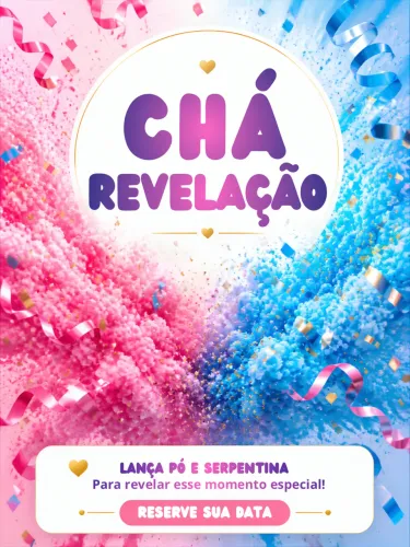 Efeitos de fogos indoor e chá revelação 