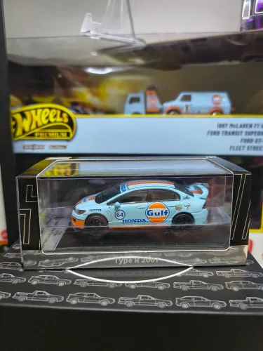 Miniatura DCT Honda Type R 2007 - Gulf 1:64 pneus borracha