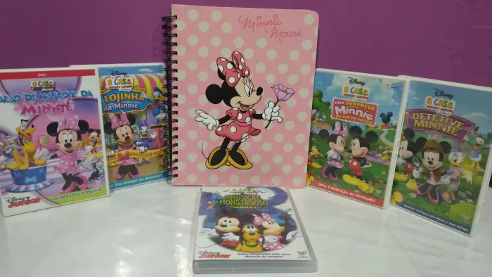 Dvds Minnie originais brinde Caderno da personagem