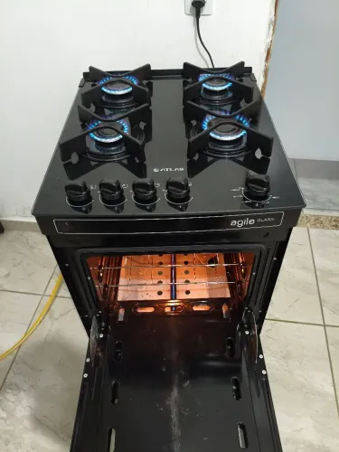 Fogão Atlas seminovo com acendimento elétrico, ENTREGO