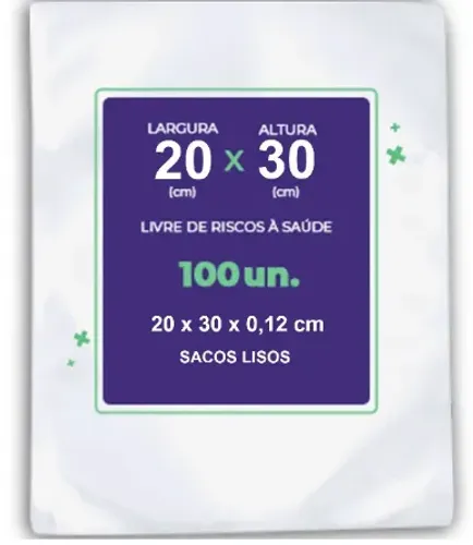 Saco Plástico Embalagem a Vácuo 20x30 