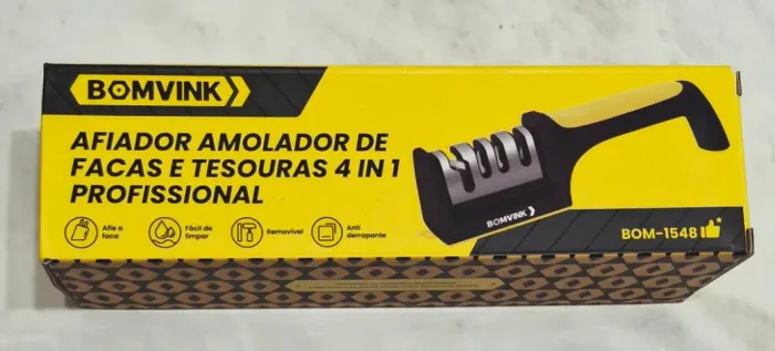 Kit 5 Afiador De Facas E Tesouras 4 Em 1 Profissional Bomvink
