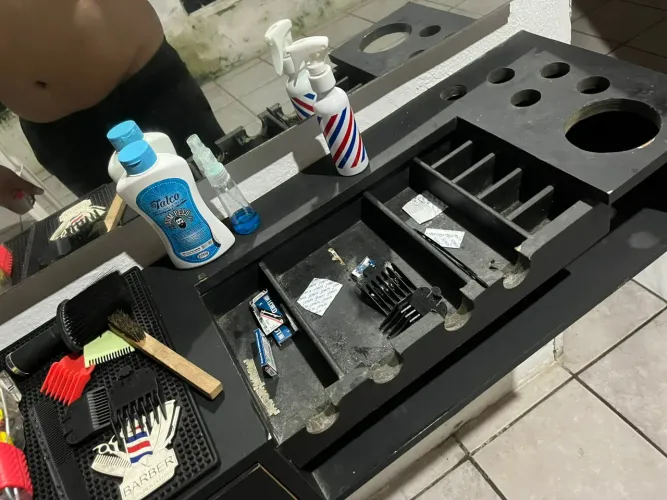 Bancada para barbearia completa 