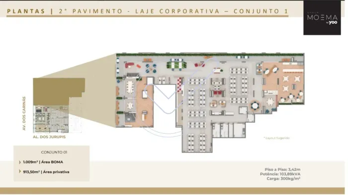 Fachada Corporativa no Moema by Yoo - 913,50 m2