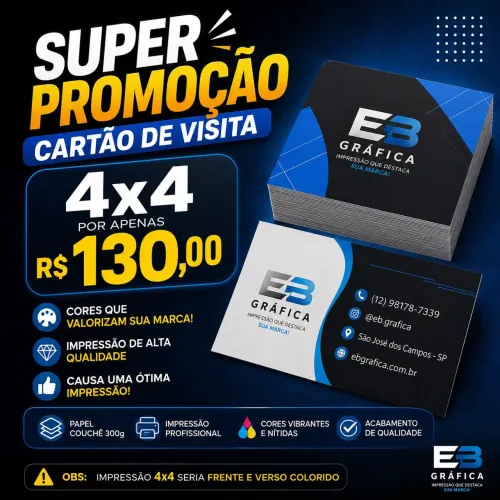 PROMOÇÃO IMPERDÍVEL - CARTÃO DE VISITA 4x4