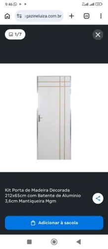 Porta decorada nova na embalagem completa com caixote fechadura