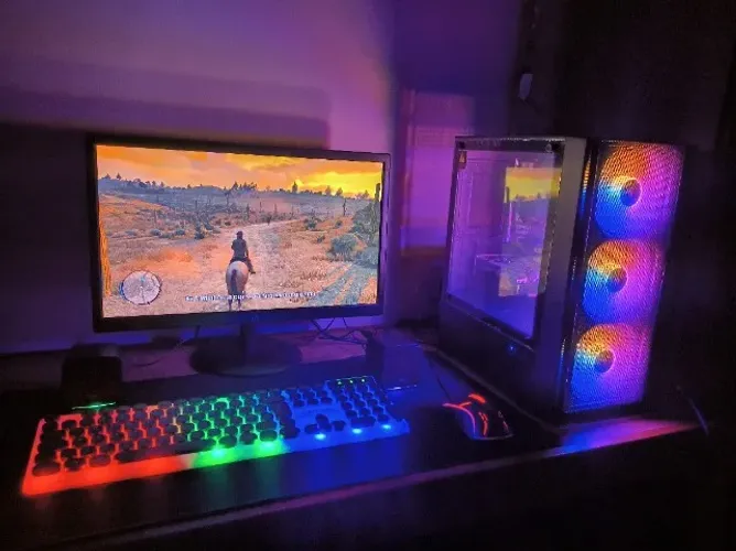 PC Gamer Completo + Monitor 20" + Kit RGB ? 16GB RAM ? RX 550 4GB ? SSD NVMe