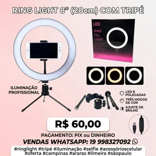 Ring light 8 polegadas